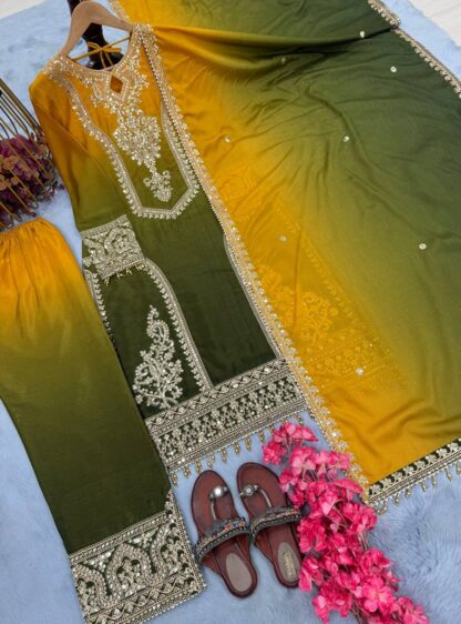 PD 1102 YELLOW SALWAR KAMEEZ WITH PRICE