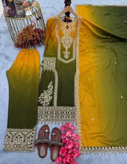 PD 1102 YELLOW SALWAR KAMEEZ WITH PRICE