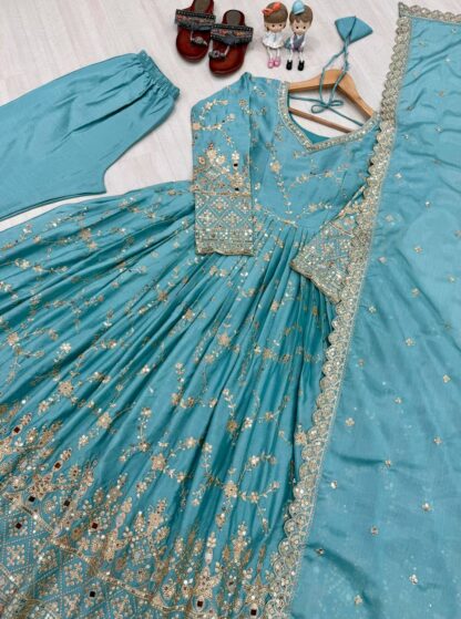 PD 1097 ANARKALI GOWN ONLINE SHOPPING SURAT - Image 4