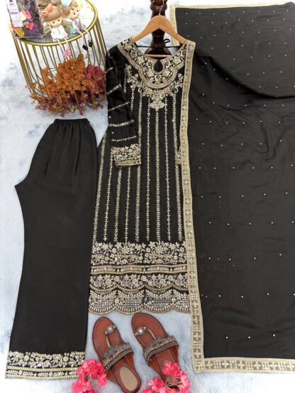 PD 1085 BLACK PAKISTANI SUITS BEST PRICE - Image 5