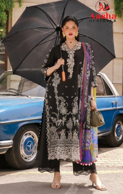 AASHA DESIGNER 1105 SANA SAFINAZ VOL-4 PAKISATNI SUITS WITH PRICE