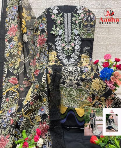 AASHA DESIGNER 1164 DESIGNER PAKISTANI SUITS ONLINE - Image 2