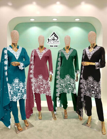 AL-QASR MA 158 PAKISTANI KURTIS ONLINE SHOPPING AL-QASR MA 158 PAKISTANI KURTIS ONLINE SHOPPING, KURTIS AT BEST PRICE, KURTIS WHOLESALE, PAKISTANI KURTIS MANUFACTURER, PAKISTANI SUITS WHOLESALER, SALWAR KAMEEZ WHOLESALER, SUITS BEST PRICE  AL QASR, JIHAN, PAKISTANI KURTI, Single, Suits