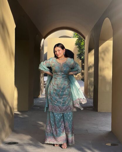 BE 350 KURTA PLAZZO AND DUPATTA SET ONLINE INDIA