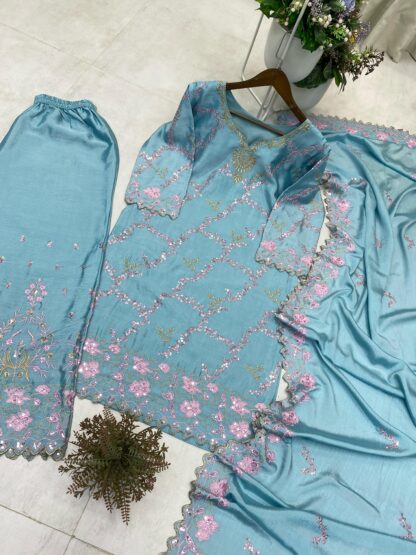BE 350 KURTA PLAZZO AND DUPATTA SET ONLINE INDIA - Image 12