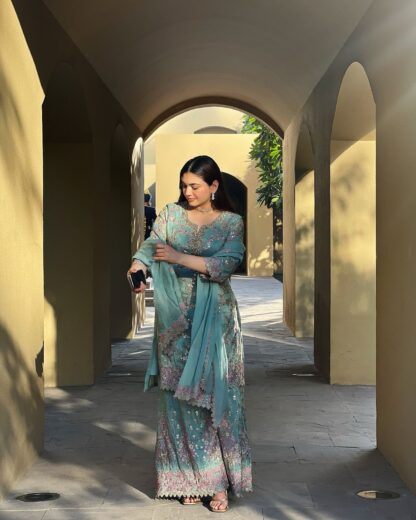 BE 350 KURTA PLAZZO AND DUPATTA SET ONLINE INDIA - Image 5