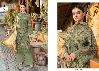 HAZZEL 11002 MARIA.B CHIKANKARI COTTON COLLECTION -11 PAKISTANI SUITS - Image 3