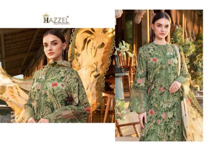HAZZEL 11002 MARIA.B CHIKANKARI COTTON COLLECTION -11 PAKISTANI SUITS
