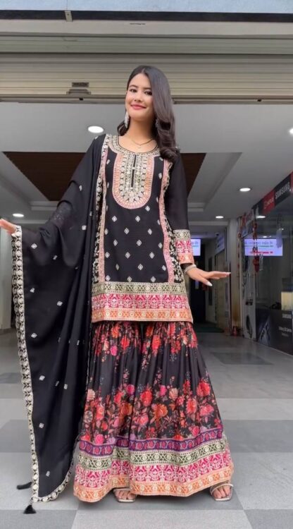 KF 1680 BLACK DESIGNER PARTY WEAR SUIT ONLINE WHOLESALE BEST QUALITY PAKISTANI SUITS, KF 1680 BLACK, ONLINE SHOPPING SUITS, PAKISTANI SUITS BEST PRICE, PAKISTANI SUITS MANUFACTURER IN SURAT, SALWAR KAMEEZ WHOLESALE  COTTON SUITS, JIHAN, Pakistani Suits, Single, Suits