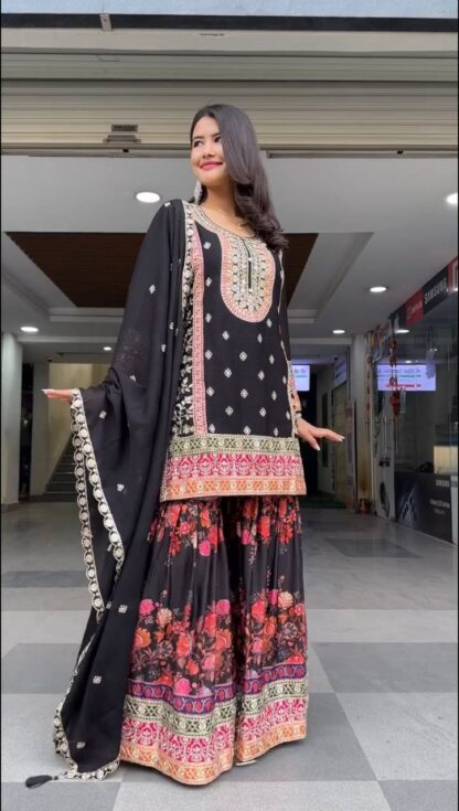 KF 1680 BLACK DESIGNER PARTY WEAR SUIT ONLINE WHOLESALE BEST QUALITY PAKISTANI SUITS, KF 1680 BLACK, ONLINE SHOPPING SUITS, PAKISTANI SUITS BEST PRICE, PAKISTANI SUITS MANUFACTURER IN SURAT, SALWAR KAMEEZ WHOLESALE  COTTON SUITS, JIHAN, Pakistani Suits, Single, Suits