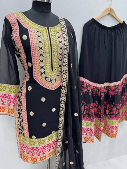 KF 1680 BLACK DESIGNER PARTY WEAR SUIT ONLINE WHOLESALE BEST QUALITY PAKISTANI SUITS, KF 1680 BLACK, ONLINE SHOPPING SUITS, PAKISTANI SUITS BEST PRICE, PAKISTANI SUITS MANUFACTURER IN SURAT, SALWAR KAMEEZ WHOLESALE  COTTON SUITS, JIHAN, Pakistani Suits, Single, Suits