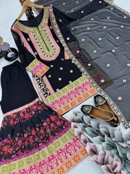KF 1680 BLACK DESIGNER PARTY WEAR SUIT ONLINE WHOLESALE BEST QUALITY PAKISTANI SUITS, KF 1680 BLACK, ONLINE SHOPPING SUITS, PAKISTANI SUITS BEST PRICE, PAKISTANI SUITS MANUFACTURER IN SURAT, SALWAR KAMEEZ WHOLESALE  COTTON SUITS, JIHAN, Pakistani Suits, Single, Suits