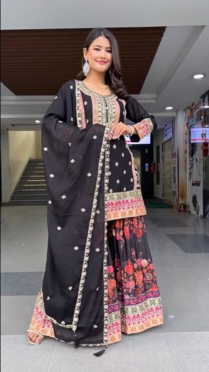 KF 1680 BLACK DESIGNER PARTY WEAR SUIT ONLINE WHOLESALE BEST QUALITY PAKISTANI SUITS, KF 1680 BLACK, ONLINE SHOPPING SUITS, PAKISTANI SUITS BEST PRICE, PAKISTANI SUITS MANUFACTURER IN SURAT, SALWAR KAMEEZ WHOLESALE  COTTON SUITS, JIHAN, Pakistani Suits, Single, Suits