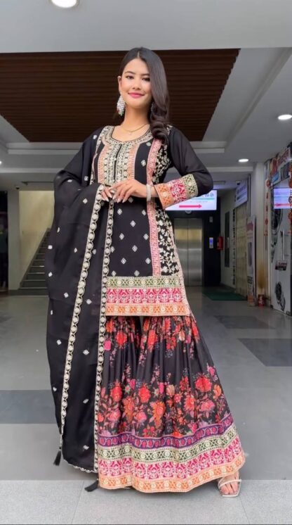 KF 1680 BLACK DESIGNER PARTY WEAR SUIT ONLINE WHOLESALE BEST QUALITY PAKISTANI SUITS, KF 1680 BLACK, ONLINE SHOPPING SUITS, PAKISTANI SUITS BEST PRICE, PAKISTANI SUITS MANUFACTURER IN SURAT, SALWAR KAMEEZ WHOLESALE  COTTON SUITS, JIHAN, Pakistani Suits, Single, Suits
