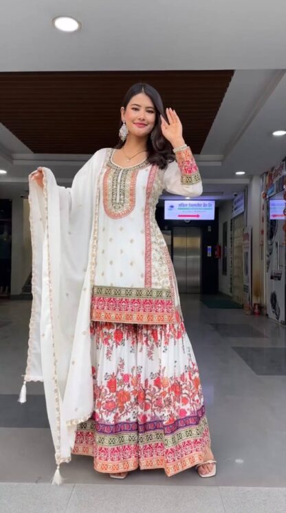 KF 1680 WHITE LATEST DESIGNER SALWAR SUITS ONLINE - Image 9