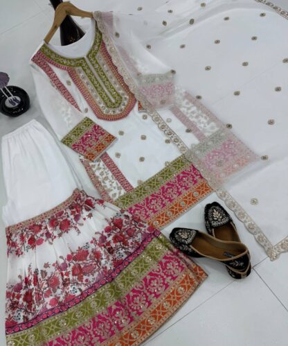 KF 1680 WHITE LATEST DESIGNER SALWAR SUITS ONLINE - Image 3