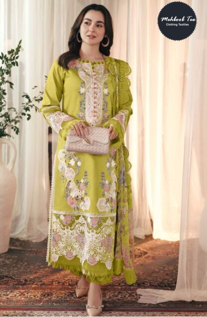 MEHBBOB TEX 1587 E MARIA B EMB LAWN COLLECTION PAKISTANI SUITS WITH PRICE KURTIS WHOLESALER, MEHBBOB TEX 1587 E MARIA B EMB LAWN COLLECTION  MEHBOOB TEX, Single, Suits