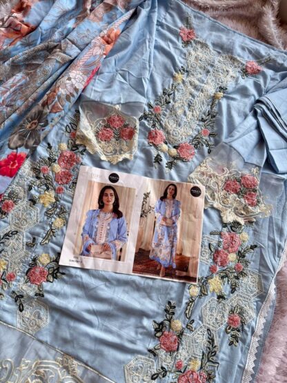 MEHBBOB TEX 1587 F MARIA B EMB LAWN PAKISTANI SALWAR SUITS ONLINE KURTIS WHOLESALER, MEHBBOB TEX 1587 F MARIA B EMB LAWN  MEHBOOB TEX, Single, Suits
