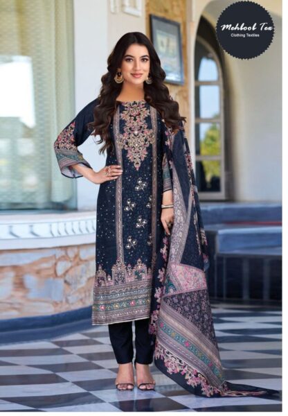 MEHBBOB TEX 1663 B DESIGNER PAKISTANI SUITS ONLINE