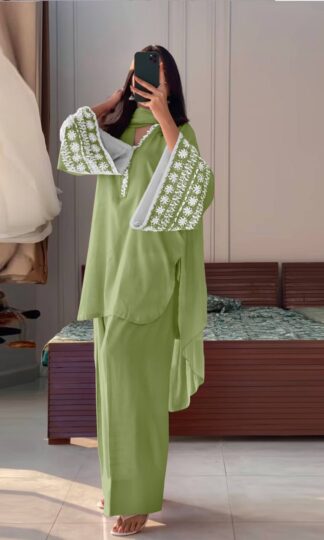 PD 1095 LIGHT GREEN KURTIS WITH PLAZZO COLLLECTION ONLINEPD 1095 LIGHT GREEN KURTIS WITH PLAZZO COLLLECTION ONLINE