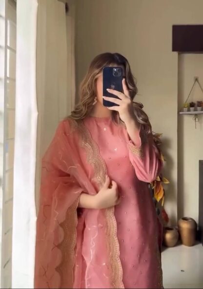 PD1100 ROMAN SILK TOP PLAZZO & DUPATTA SET ONLINE - Image 5