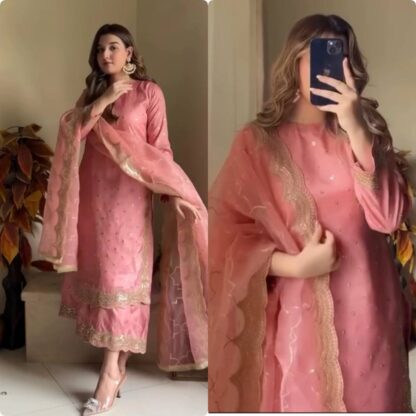 PD1100 ROMAN SILK TOP PLAZZO & DUPATTA SET ONLINE - Image 6