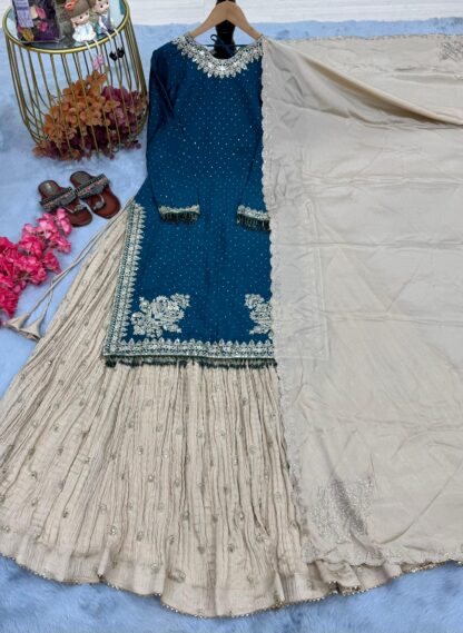 PD1106 SILK TOP LEHENGA & DUPATTA SET ONLINE WHOLESALE - Image 13