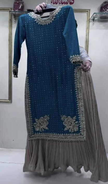 PD1106 SILK TOP LEHENGA & DUPATTA SET ONLINE WHOLESALE - Image 3