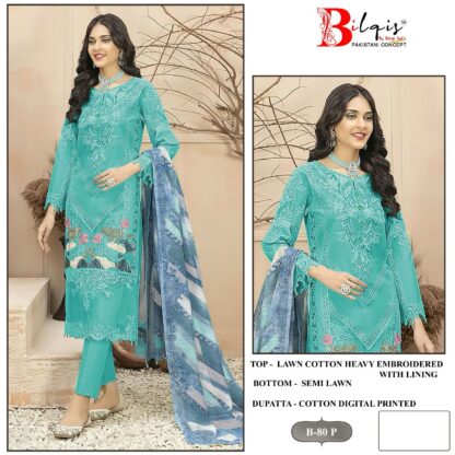 BILQIS B 80 P DESIGNER PAKISTANI SUIT WITH PRICE