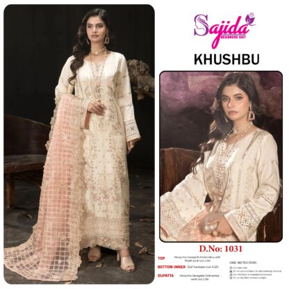 SAJIDA SD 1031 KHUSHBU PAKISTANI SUITS LATEST DESIGN 2025