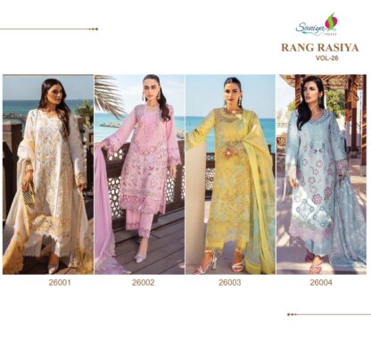 SANIYA TRENDZ 26001 RANG RASIYA VOL-26 PAKISTANI SUITS ONLINE
