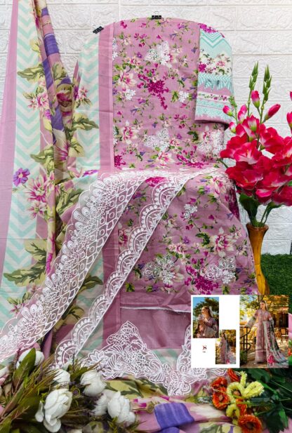 DEEPSY 1104 ELAF CHIKANKARI PREMUIM LAWN 25 PAKISTANI SUITS