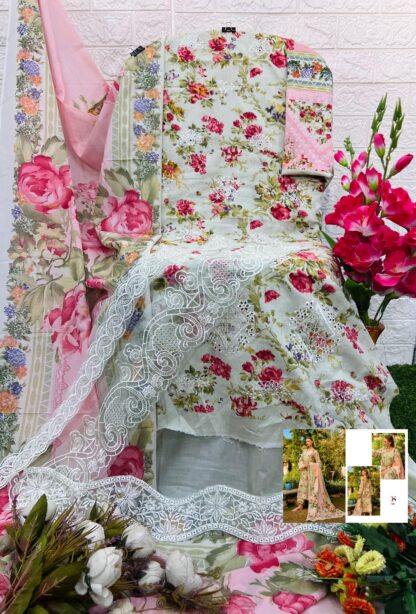 DEEPSY 1103 ELAF CHIKANKARI PREMUIM LAWN 25 PAKISTANI SUITS