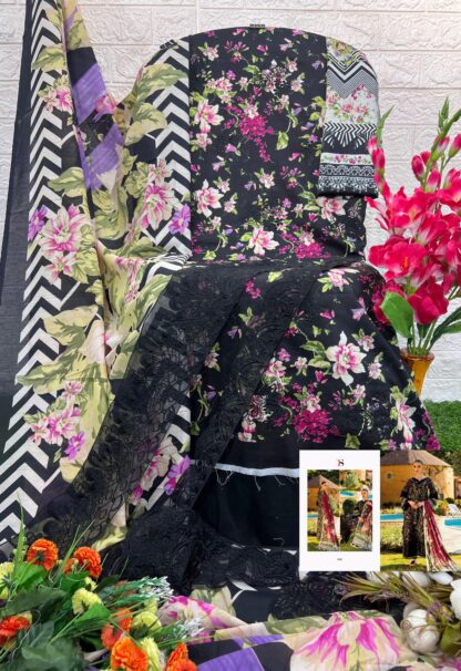 DEEPSY 1107 ELAF CHIKANKARI PREMUIM LAWN 25 PAKISTANI SUITS