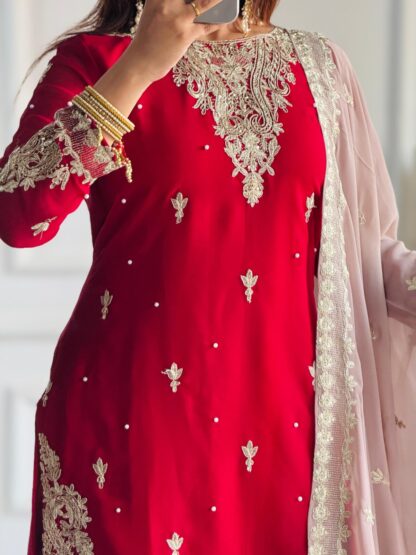 FD 132 GEORGETTE PLAZZO WITH DUPATTA PARTY WEAR - Image 3