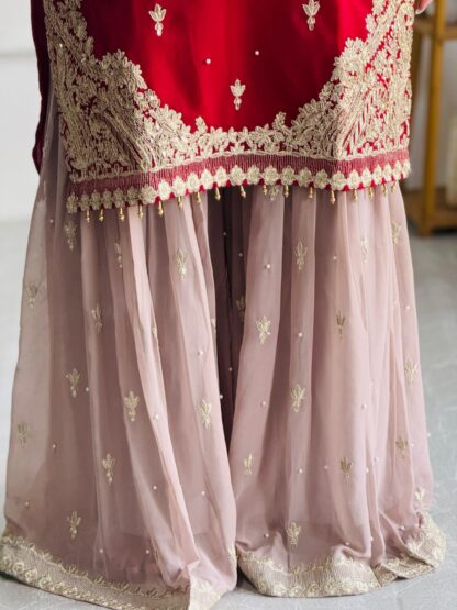 FD 132 GEORGETTE PLAZZO WITH DUPATTA PARTY WEAR - Image 2