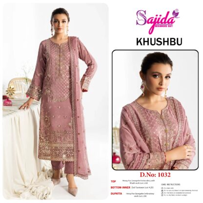 SAJIDA SD 1032 KHUSHBU PAKISTANI SUITS ONLINE SUPPLIER