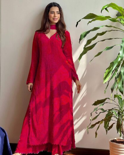 BE 170 RED RICH COMBINATION TOP PLAZO WITH DUPATTA BE 170 RED, BEST QUALITY PAKISTANI SUITS, ONLINE SHOPPING SUITS, PAKISTANI SALWAR KAMEEZ, PAKISTANI SUITS AT MANUFACTURER PRICE, PAKISTANI SUITS BEST PRICE, PAKISTANI SUITS IN SURAT, PAKISTANI SUITS ONLINE SHOPPING  BE, READYMADE, Single, Suits, THE LIBAS COLLECTION