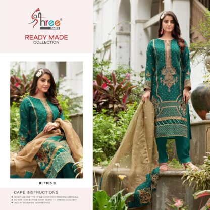 SHREE FABS R 1105 C BEST SITE TO BUY PAKISTANI SUITS IN INDIA PAKISTANI SUITS IN SINGLE, PAKISTANI SUITS LATEST COLLECTION, PAKISTANI SUITS MANFUACTURER, PAKISTANI SUITS WHOLESALER, SALWAR KAMEEZ WHOLESALER, SHREE FABS R 1105 C  AL KHUSHBU, Pakistani Suits, READYMADE, Salwar Kameez, SHREE FABS, Single, Suits