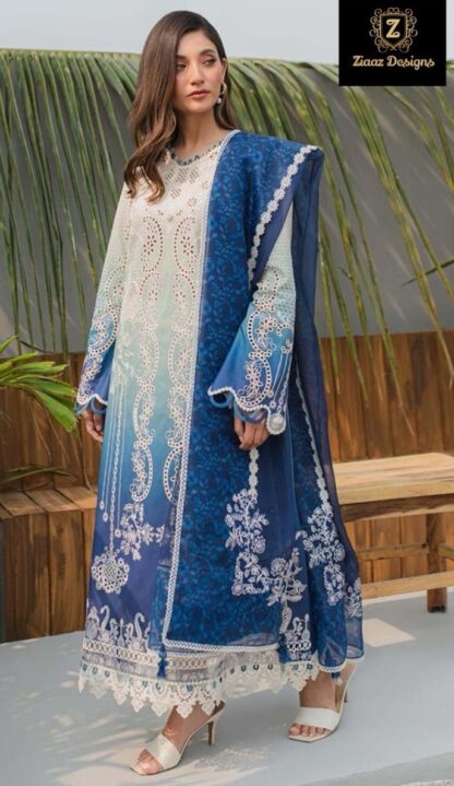 ZIAAZ DESIGNS 542 SEMI STITCHED PAKISTANI SUITS WITH PRICE