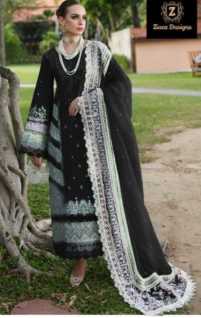 ZIAAZ DESIGNS 771 E SEMI STITCHED PAKISTANI SUITS WHOLESALE