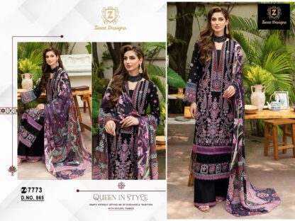 ZIAAZ DESIGNS 865 SEMI STITCHED PAKISTANI SUITS IN SINGLE PIECE