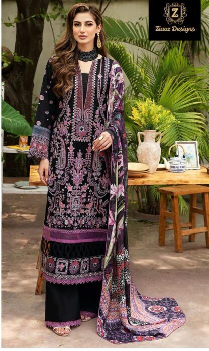 ZIAAZ DESIGNS 865 SEMI STITCHED PAKISTANI SUITS IN SINGLE PIECE