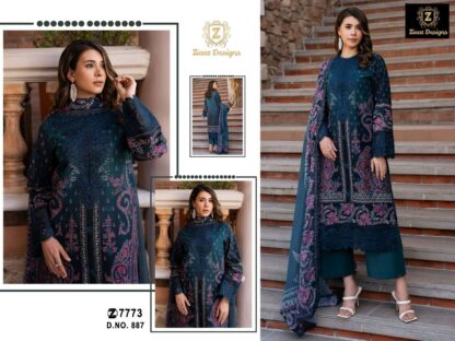 ZIAAZ DESIGNS 887 SEMI STITCHED PAKISATNI SUITS WITH PRICE - Image 3