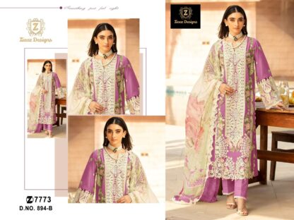ZIAAZ DESIGNS 894 B SEMI STITCHED PAKISTANI SUITS WITH PRICE