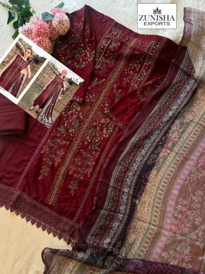 ZUNISHA 1013 MARIA B EMB RAYON COLLECTION PAKISATNI SUITS WITH PRICE - Image 2