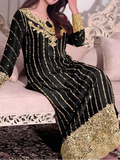 PD 1085 BLACK PAKISTANI SUITS BEST PRICE
