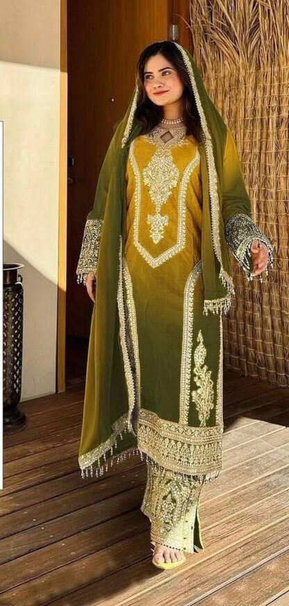 PD 1102 YELLOW SALWAR KAMEEZ WITH PRICE
