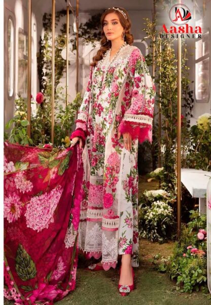 AASHA DESIGNER 1057 A MARIAB M PRINTS VOL 9 PAKISTANI SUITS ONLINE