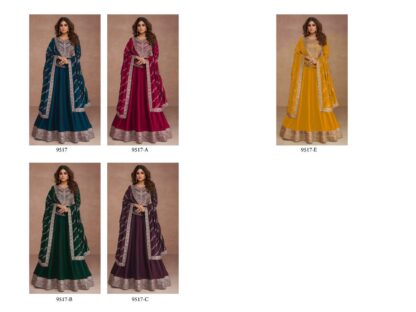 AASHIRWAD CREATION 9517 NAVYA PREMIUM SILK SALWAR SUITS WITH PRICE